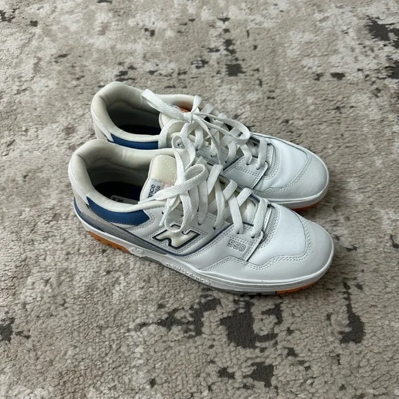 New Balance 550 Sneakers Size 8 - White Mercury Blue - Picture 2 of 8